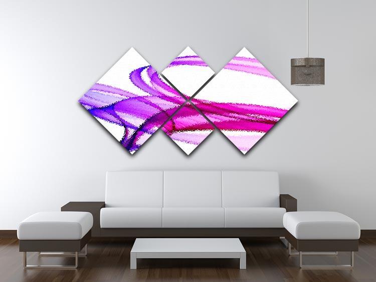 Splash of Colour 4 Square Multi Panel Canvas - Canvas Art Rocks - 3