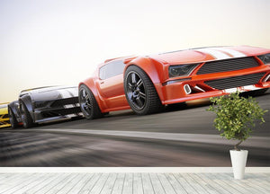 Sport Cars Racing Wall Mural Wallpaper - Canvas Art Rocks - 4