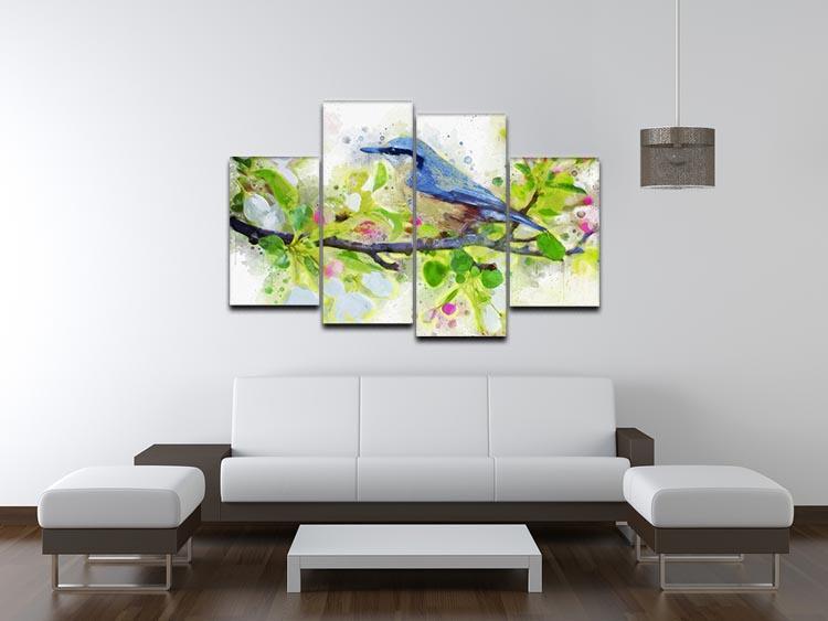 Spring Bird 4 Split Panel Canvas - Canvas Art Rocks - 3