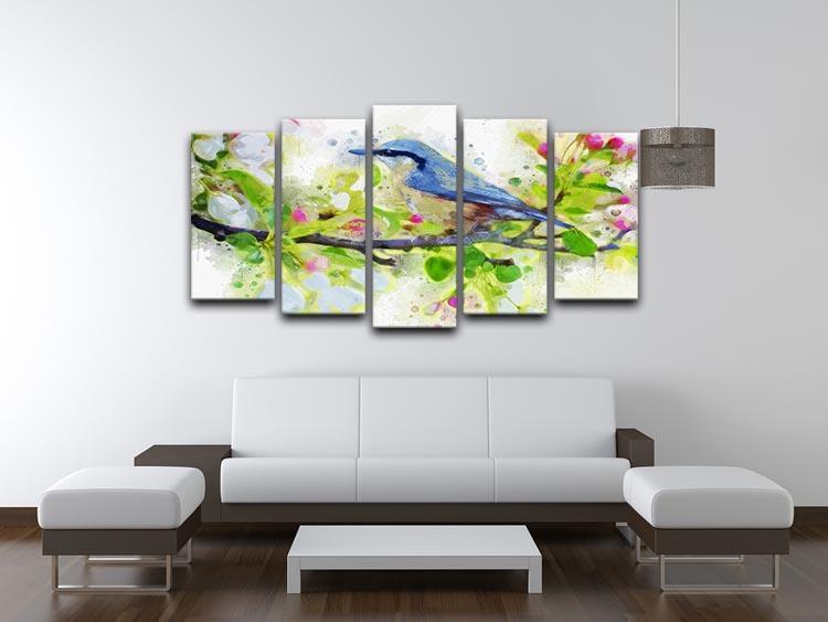 Spring Bird 5 Split Panel Canvas - Canvas Art Rocks - 3
