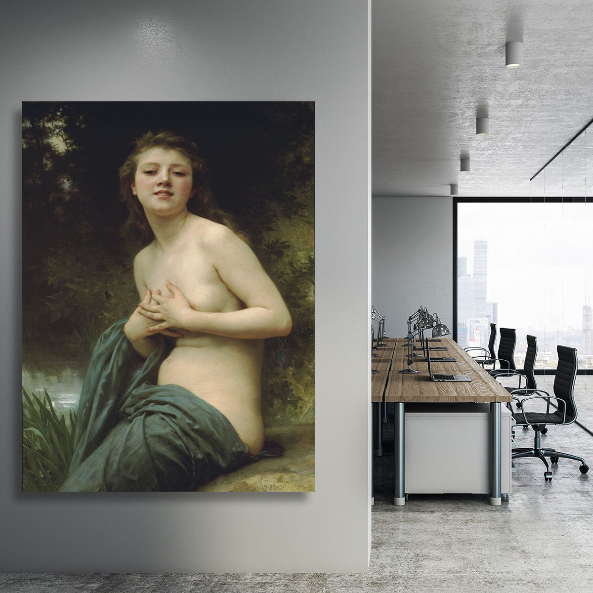 Spring Breeze By Bouguereau Canvas Print or Poster