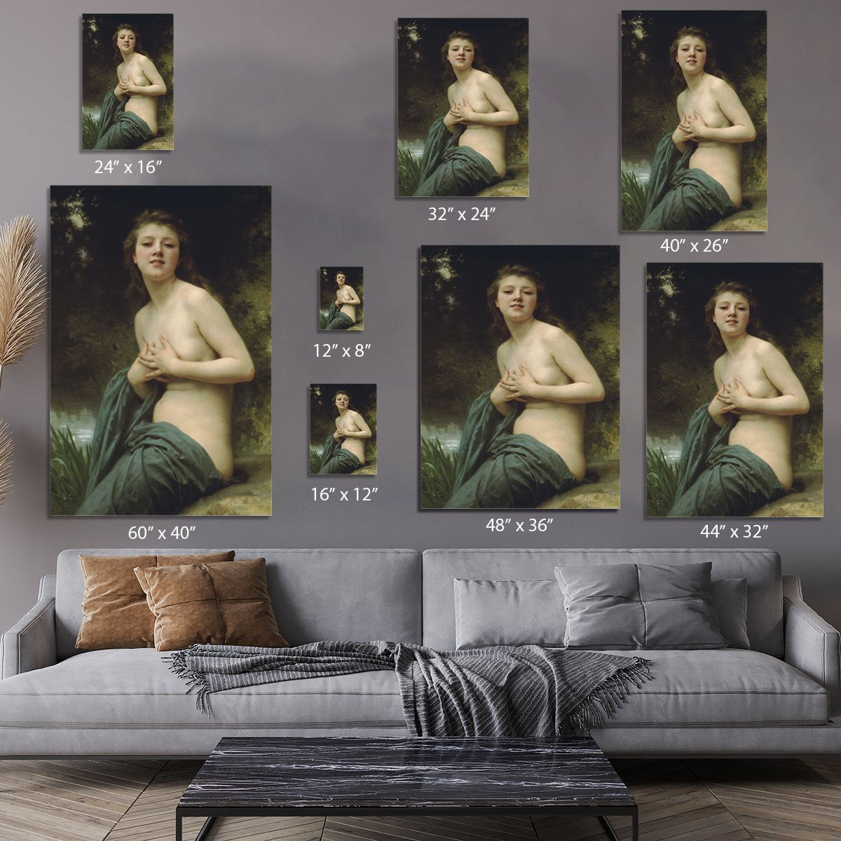 Spring Breeze By Bouguereau Canvas Print or Poster