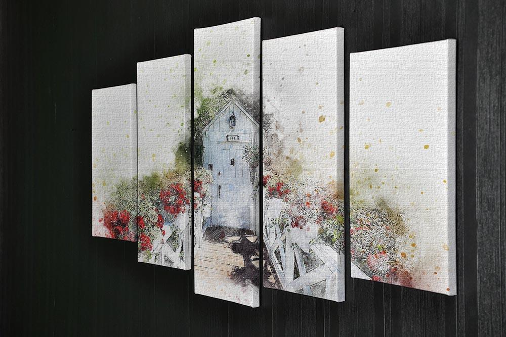 Spring Door 5 Split Panel Canvas - Canvas Art Rocks - 2