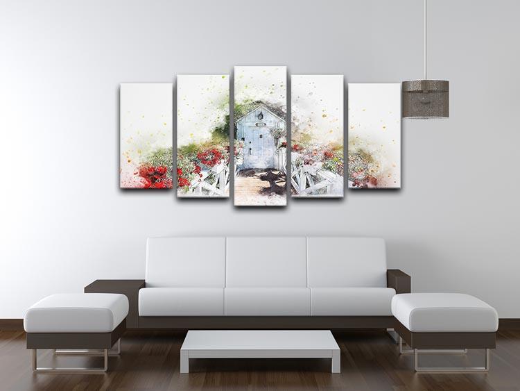 Spring Door 5 Split Panel Canvas - Canvas Art Rocks - 3