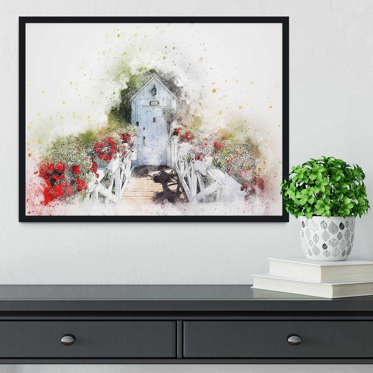 Spring Door Framed Print - Canvas Art Rocks - 2