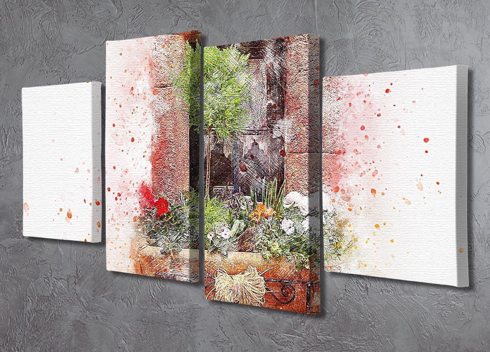 Spring Window 4 Split Panel Canvas - Canvas Art Rocks - 2