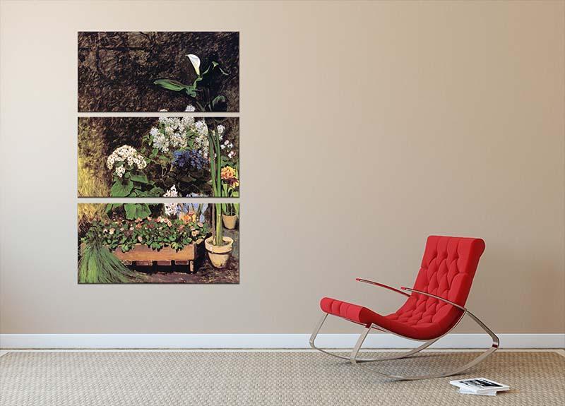 Spring flowers by Renoir 3 Split Panel Canvas Print - Canvas Art Rocks - 2