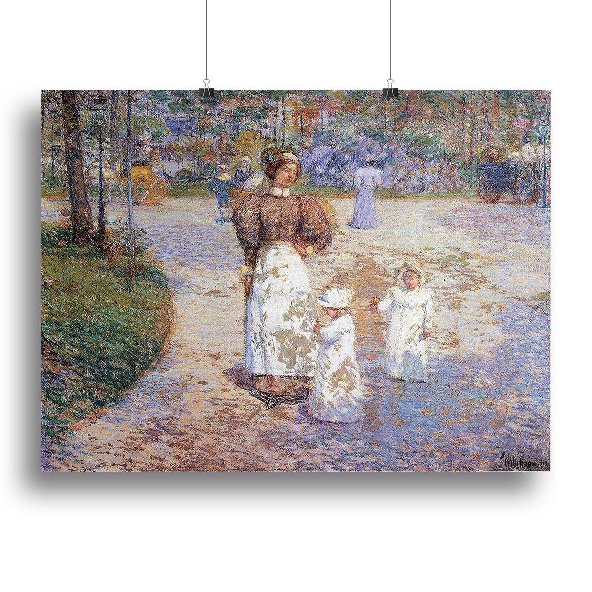 Spring in Central Park by Hassam Canvas Print or Poster