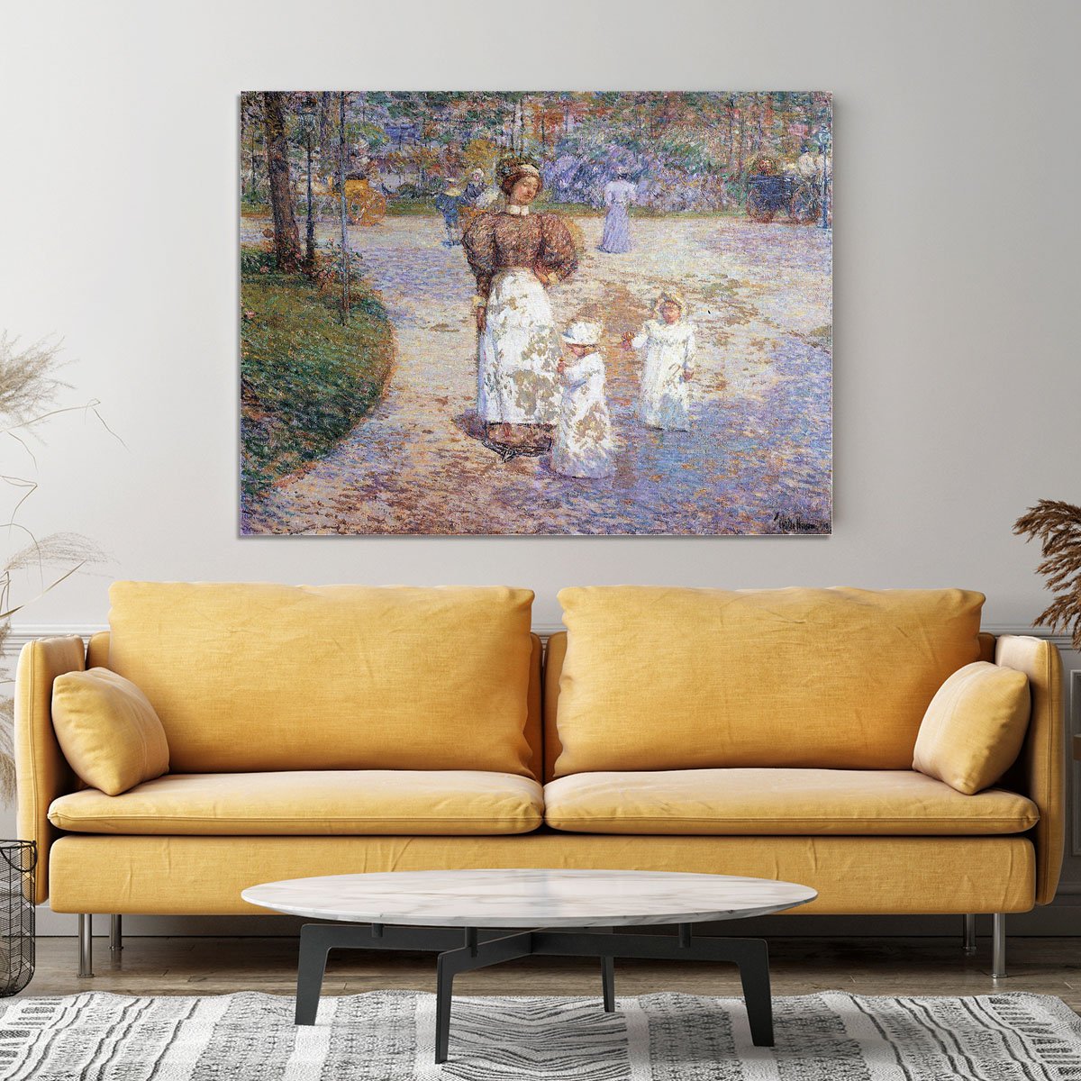 Spring in Central Park by Hassam Canvas Print or Poster