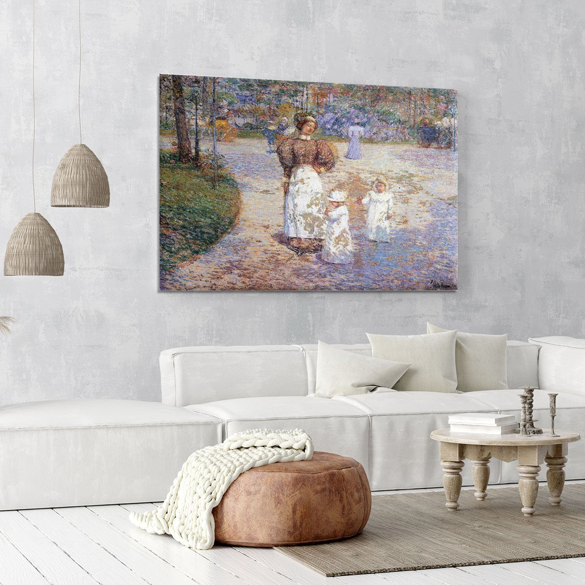 Spring in Central Park by Hassam Canvas Print or Poster