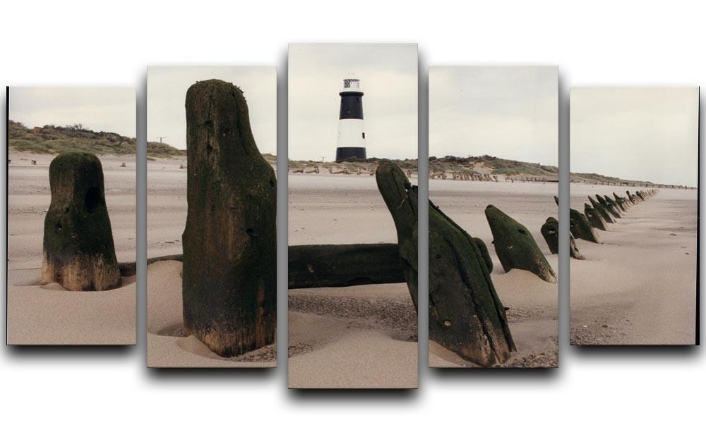 Spurn Point Lighthouse 5 Split Panel Canvas - Canvas Art Rocks - 1