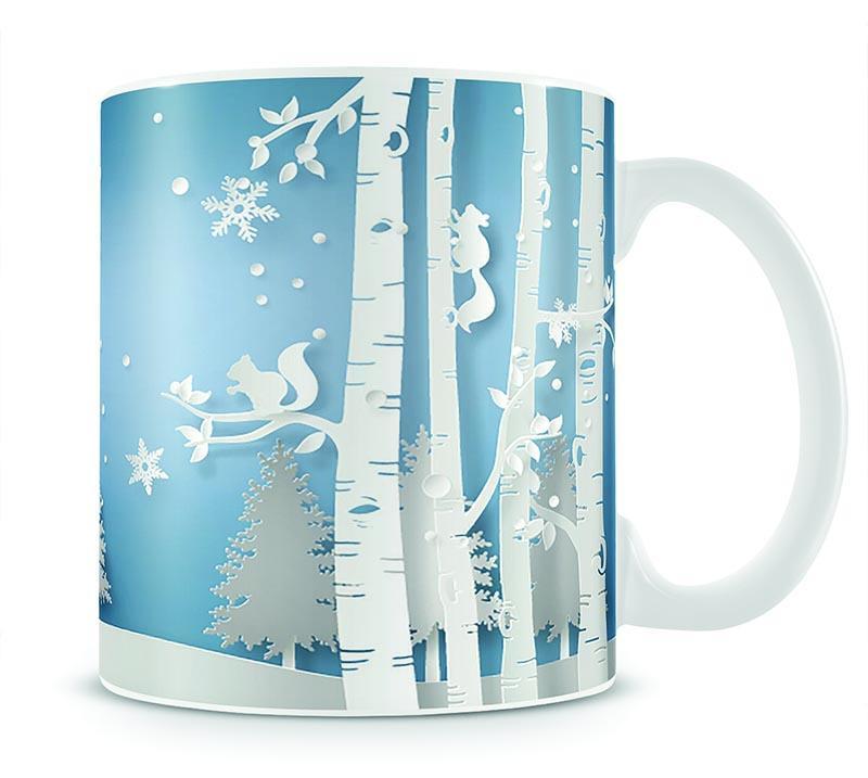 Squirrel Winter Scene Mug - Canvas Art Rocks - 1