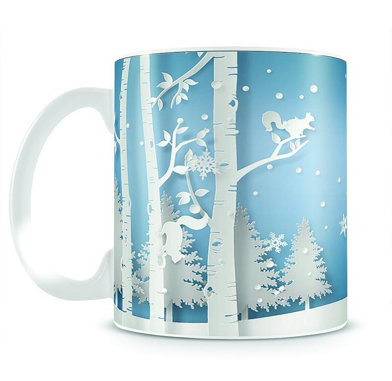 Squirrel Winter Scene Mug - Canvas Art Rocks - 2