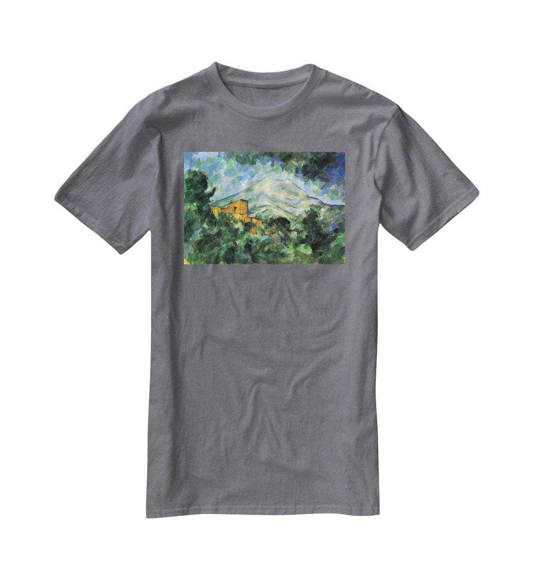St. Victoire and Chateau Noir by Cezanne T-Shirt - Canvas Art Rocks - 3
