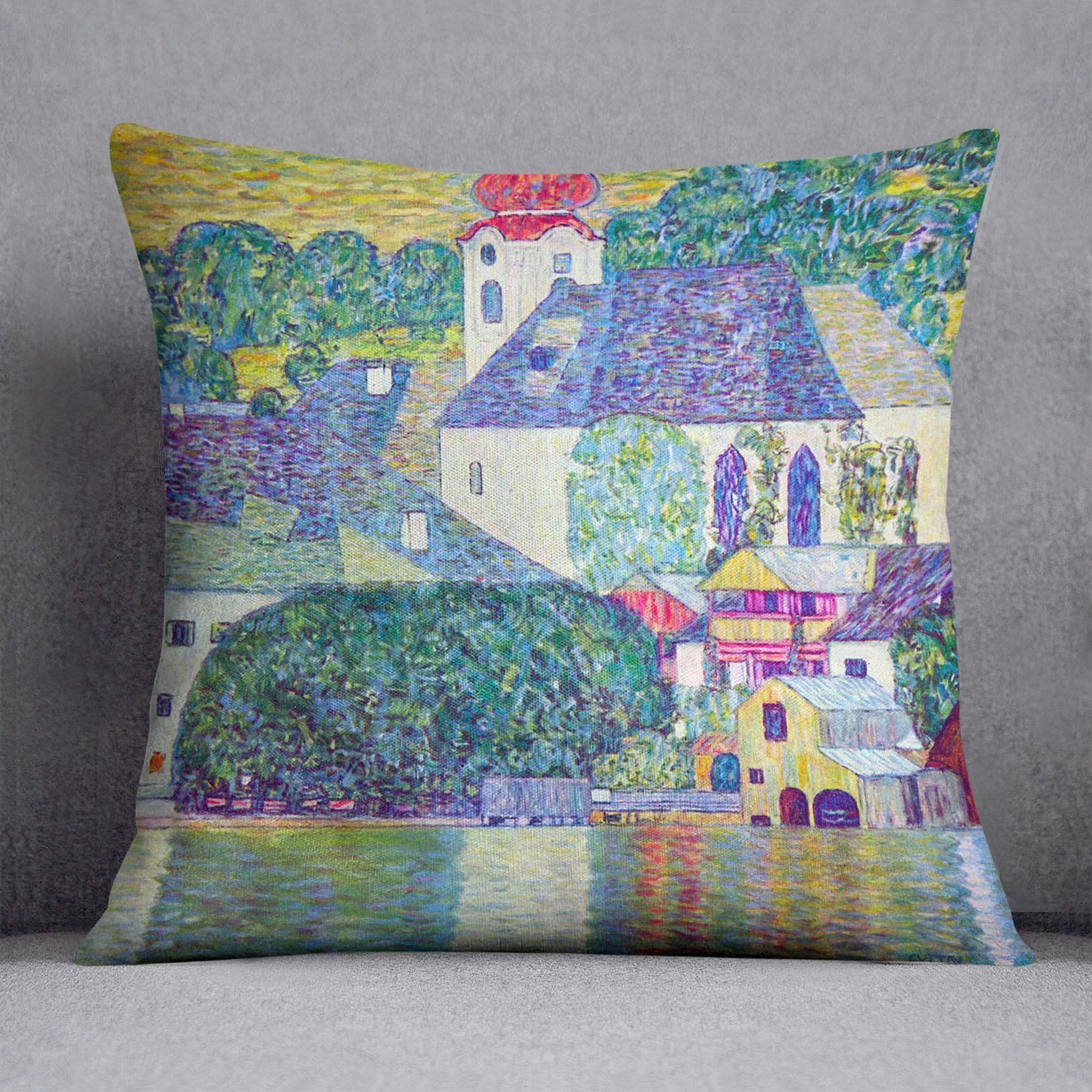 St. Wolfgang Church by Klimt Throw Pillow