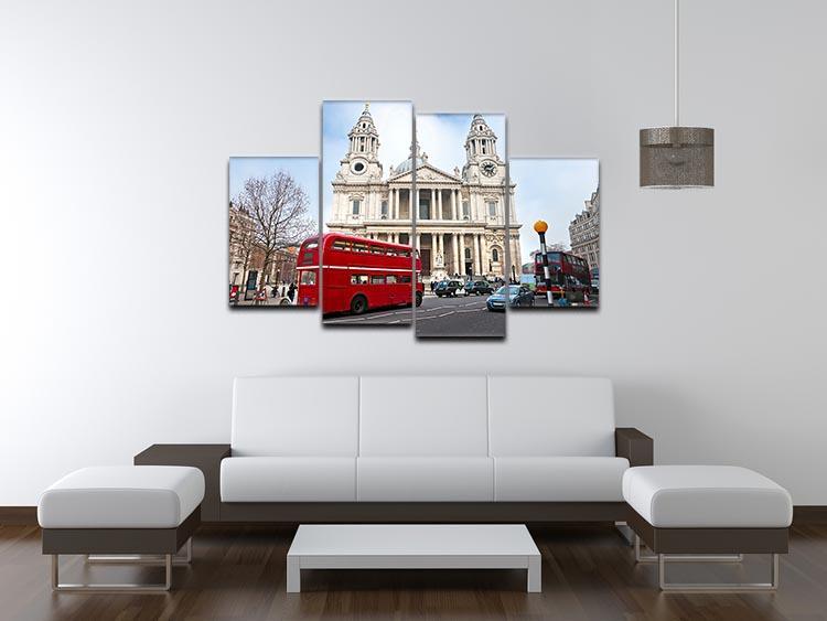 St Paul Cathedral 4 Split Panel Canvas  - Canvas Art Rocks - 3