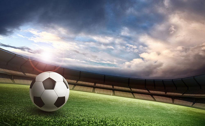Stadium and soccer ball Wall Mural Wallpaper