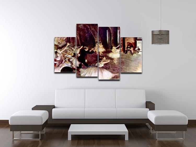 Stage trial by Degas 4 Split Panel Canvas - Canvas Art Rocks - 3