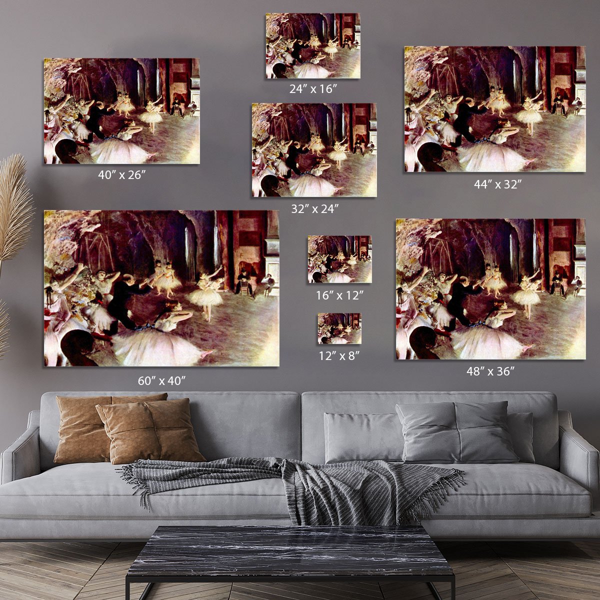 Stage trial by Degas Canvas Print or Poster