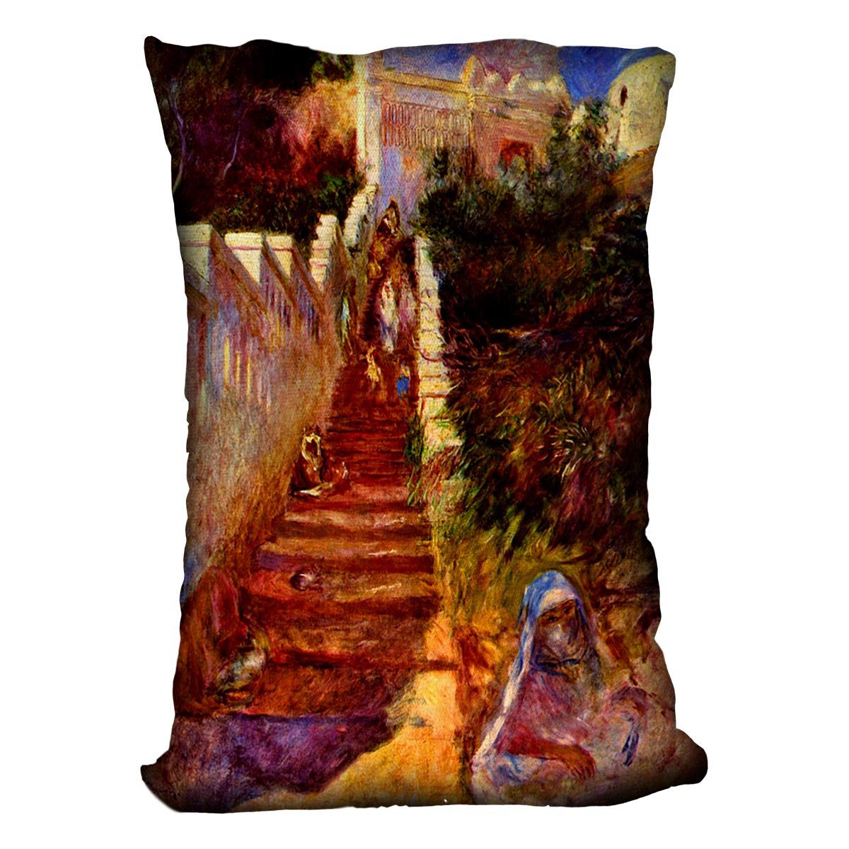 Stairs in Algier by Renoir Throw Pillow