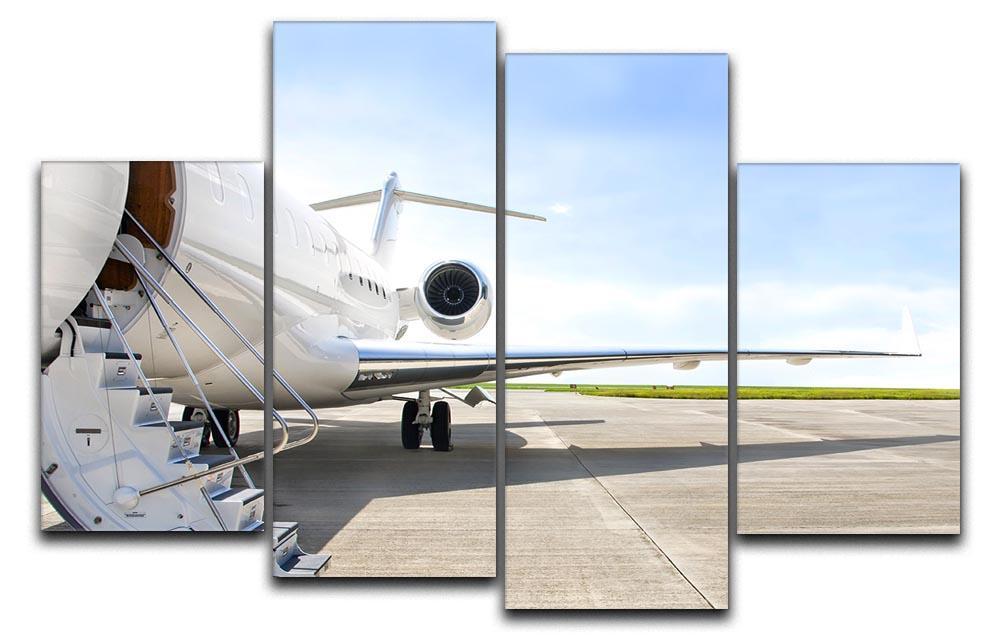 Stairs with Jet Engine 4 Split Panel Canvas  - Canvas Art Rocks - 1