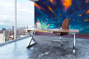 Standing in front of fantasy storm Wall Mural Wallpaper - Canvas Art Rocks - 3