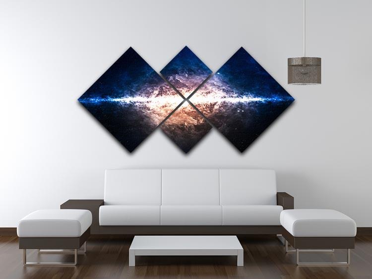 Star field in deep space 4 Square Multi Panel Canvas - Canvas Art Rocks - 3