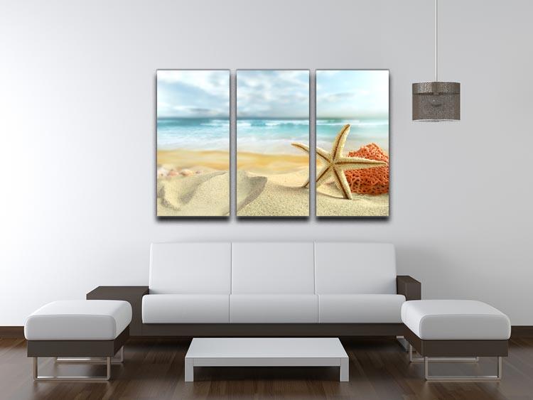 Starfish 3 Split Panel Canvas Print - Canvas Art Rocks - 3