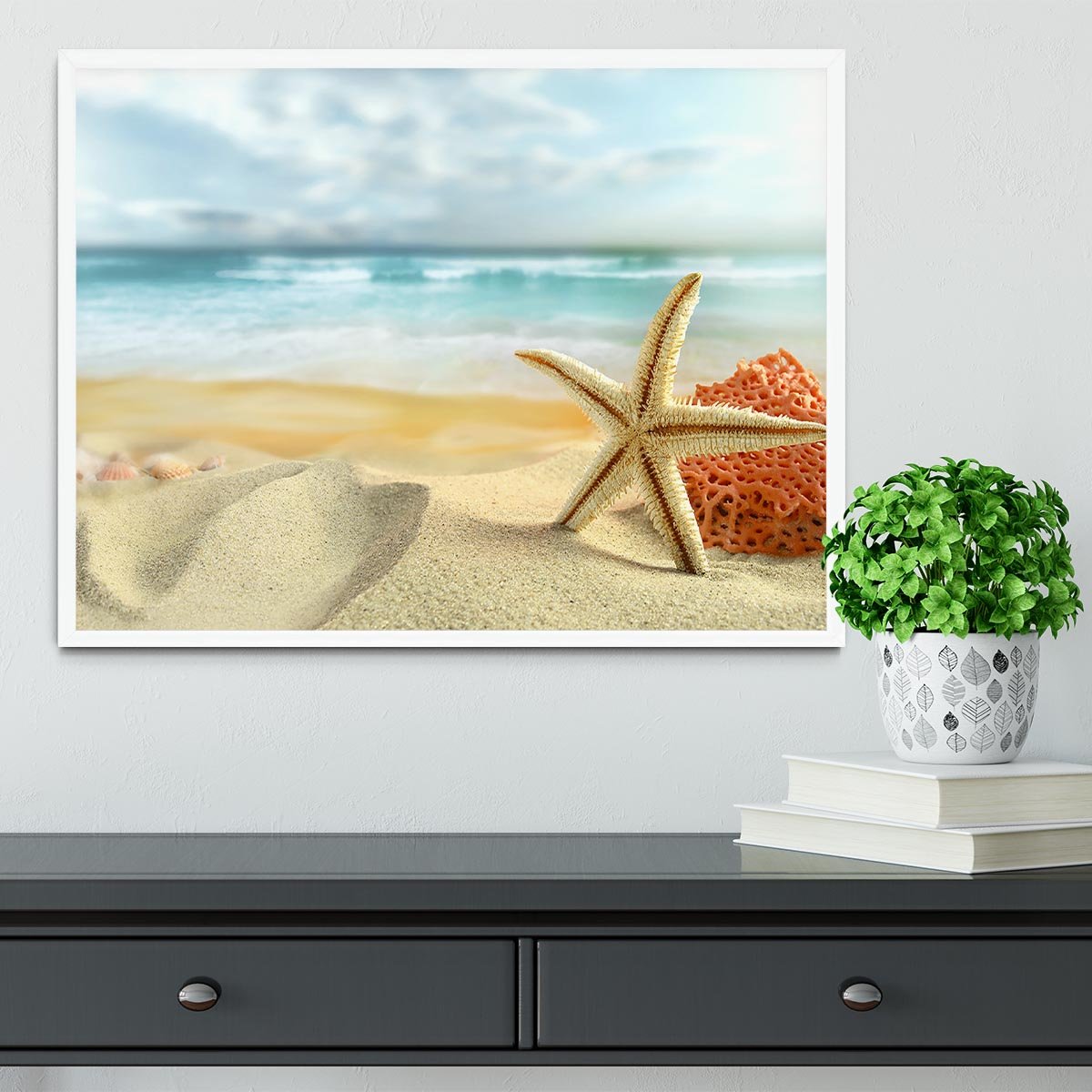 Starfish Framed Print - Canvas Art Rocks -6