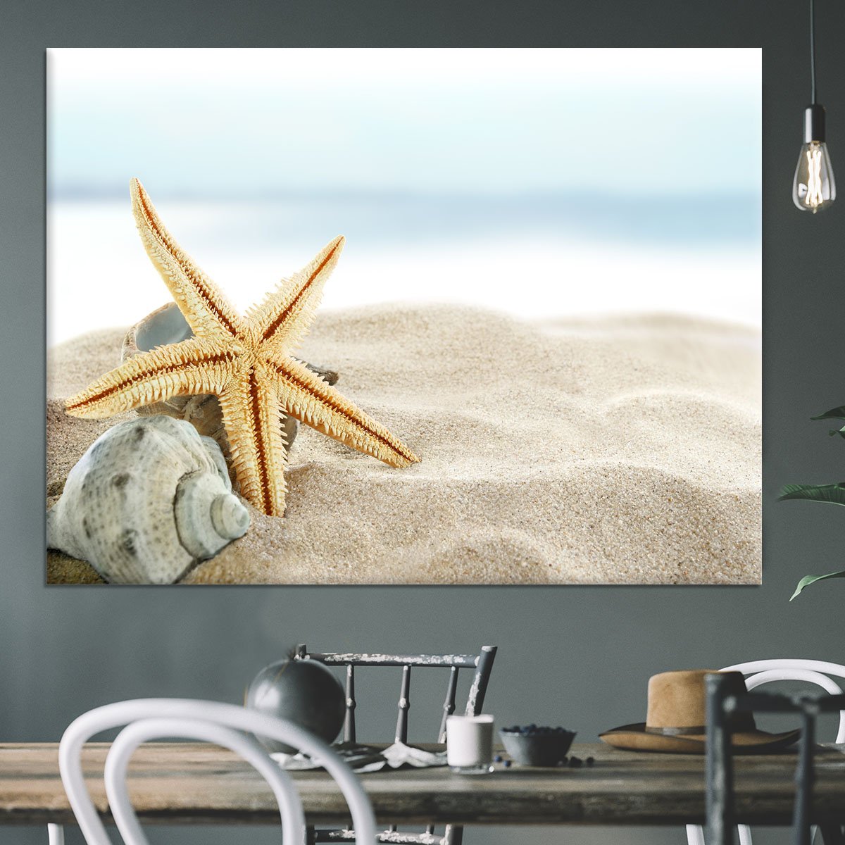 Starfish on the Beach Canvas Print or Poster