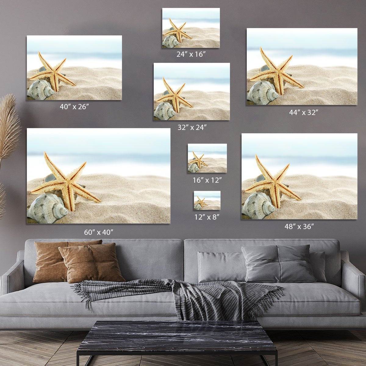 Starfish on the Beach Canvas Print or Poster