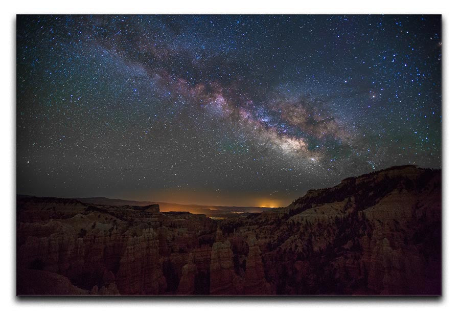 Starry Mountains Print - Canvas Art Rocks - 1