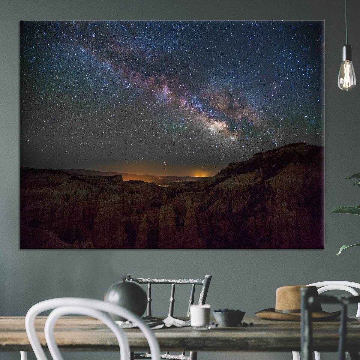 Starry Mountains Canvas Print or Poster