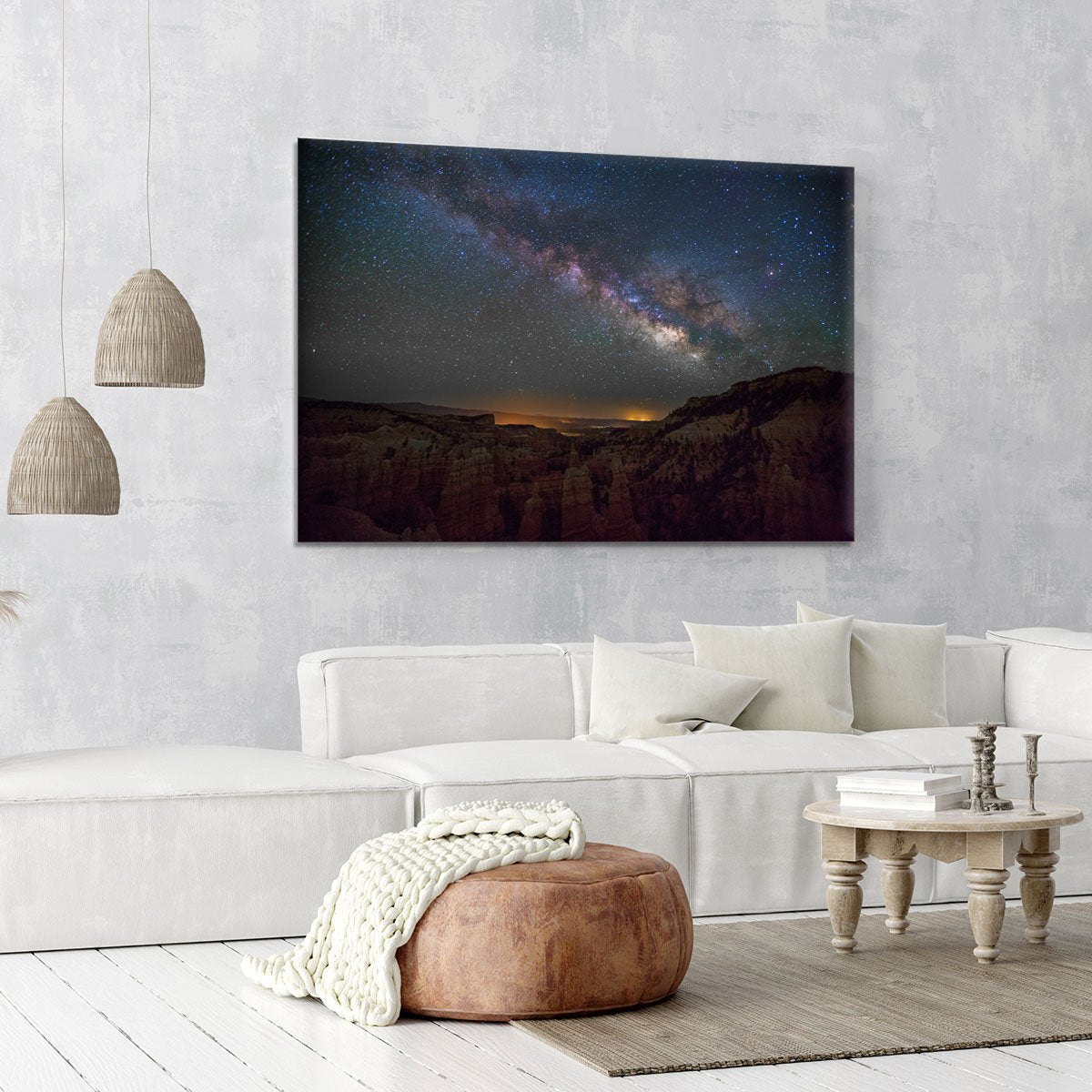 Starry Mountains Canvas Print or Poster