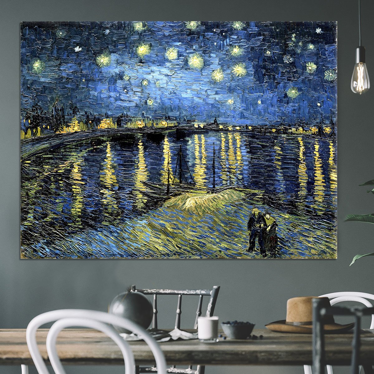 Starry Night over the Rhone Canvas Print or Poster