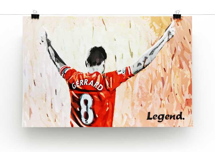 Steven Gerrard Legend Print - Canvas Art Rocks - 2