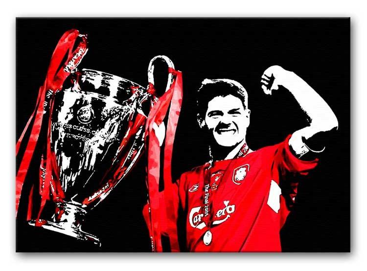 Steven Gerrard Champions League Print - Canvas Art Rocks - 1