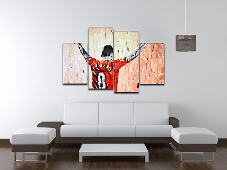 Steven Gerrard Legend 4 Split Panel Canvas - Canvas Art Rocks - 3
