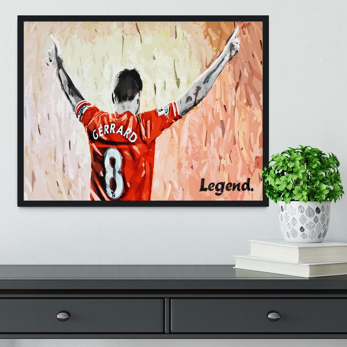 Steven Gerrard Legend Framed Print - Canvas Art Rocks - 2