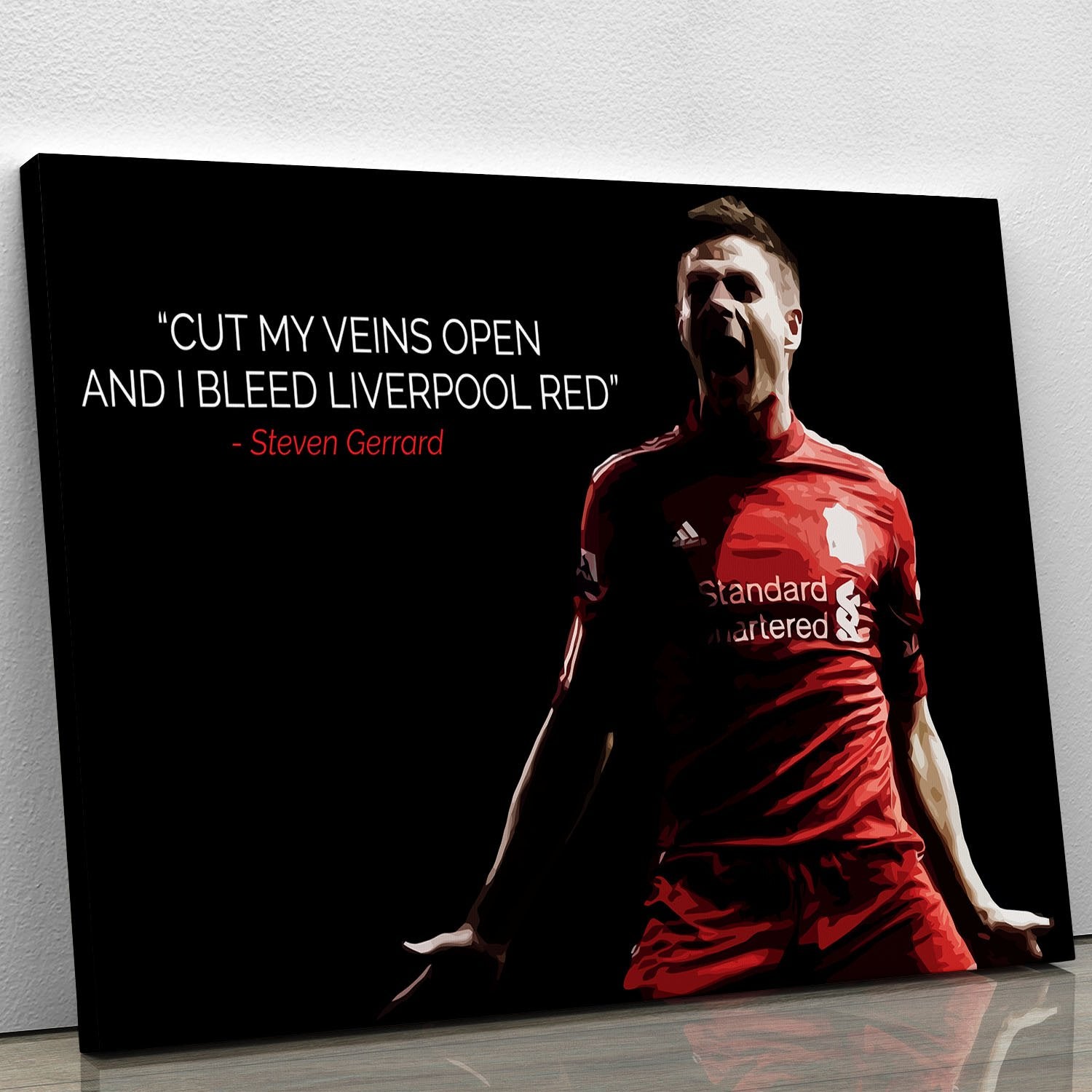 Steven Gerrard Liverpool Red Canvas Print or Poster