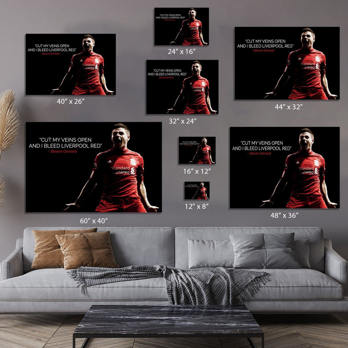 Steven Gerrard Liverpool Red Canvas Print or Poster