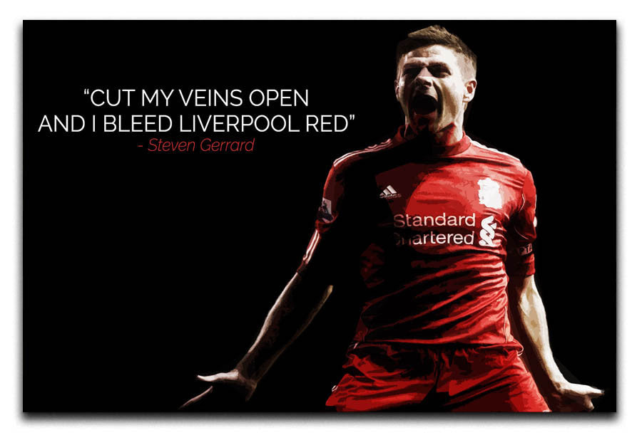 Steven Gerrard Liverpool Red Canvas Print or Poster - Canvas Art Rocks