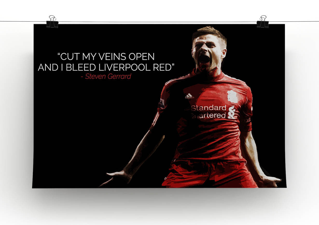 Steven Gerrard Liverpool Red Canvas Print or Poster - Canvas Art Rocks