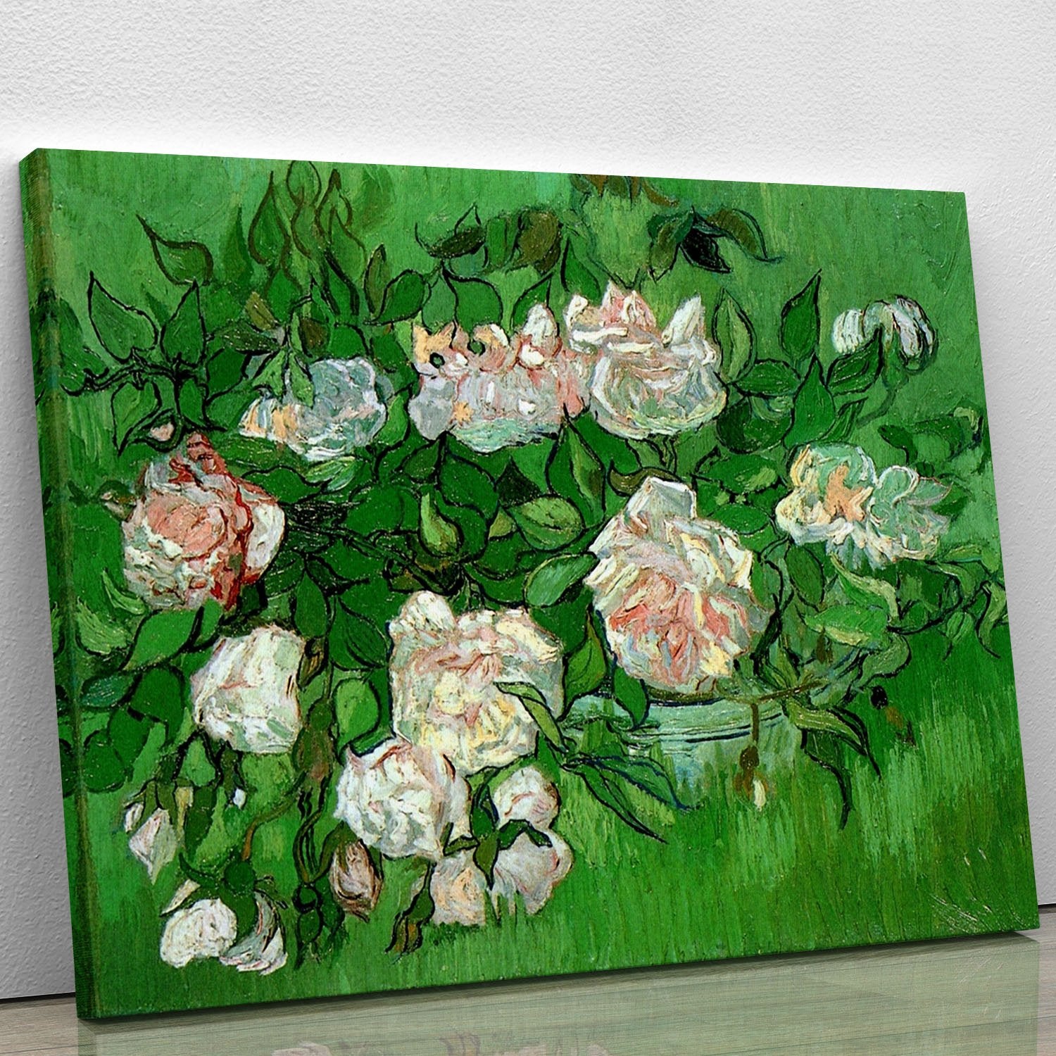 Still Life Pink Roses by Van Gogh Canvas Print or Poster
