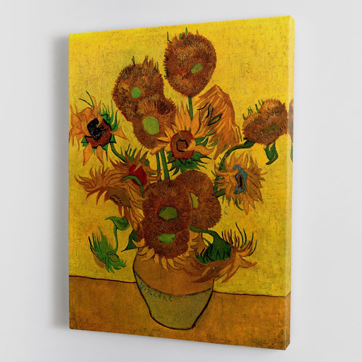 Still Life Vase with Fifteen Sunflowers by Van Gogh Canvas Print or Poster