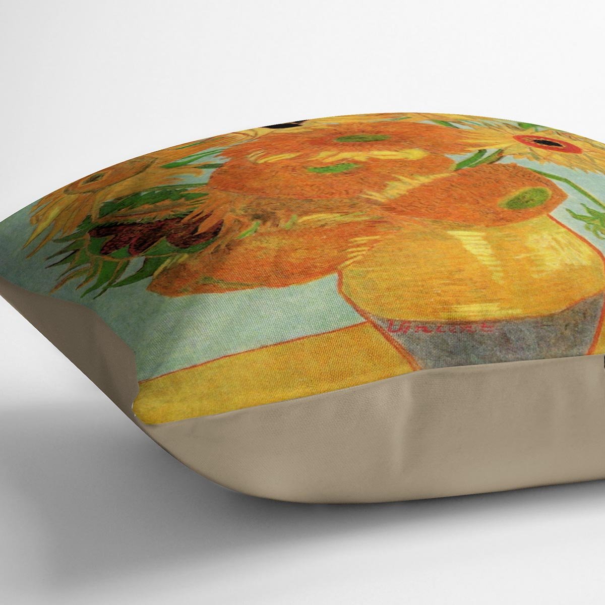 Still Life Vase with Twelve Sunflowers by Van Gogh Throw Pillow