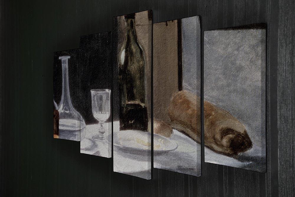 Still Life With Bottles by Monet 5 Split Panel Canvas - Canvas Art Rocks - 2