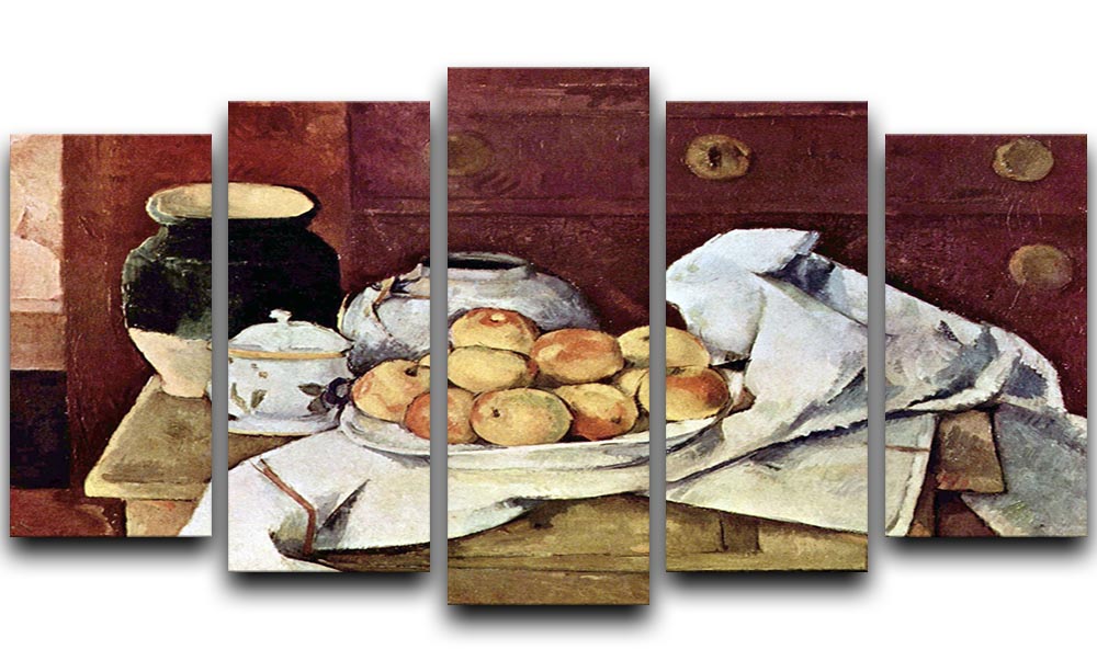 Still Life by Cezanne 5 Split Panel Canvas - Canvas Art Rocks - 1