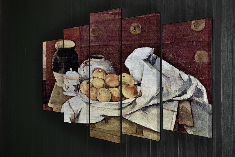 Still Life by Cezanne 5 Split Panel Canvas - Canvas Art Rocks - 2