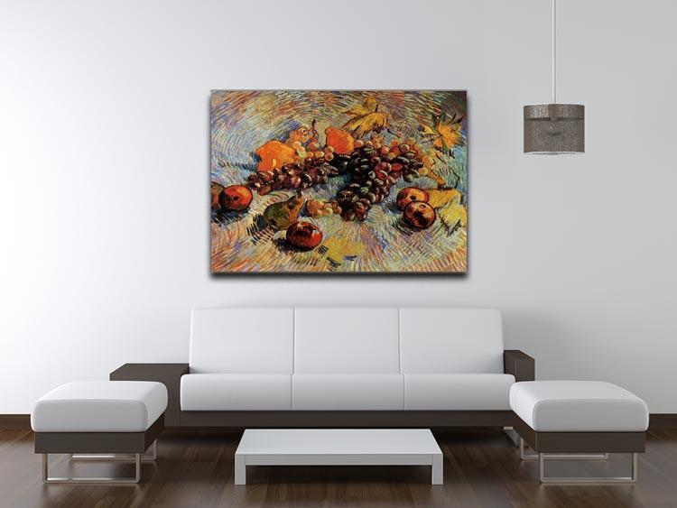 Still Life with Apples Pears Lemons and Grapes by Van Gogh Canvas Print & Poster - Canvas Art Rocks - 4